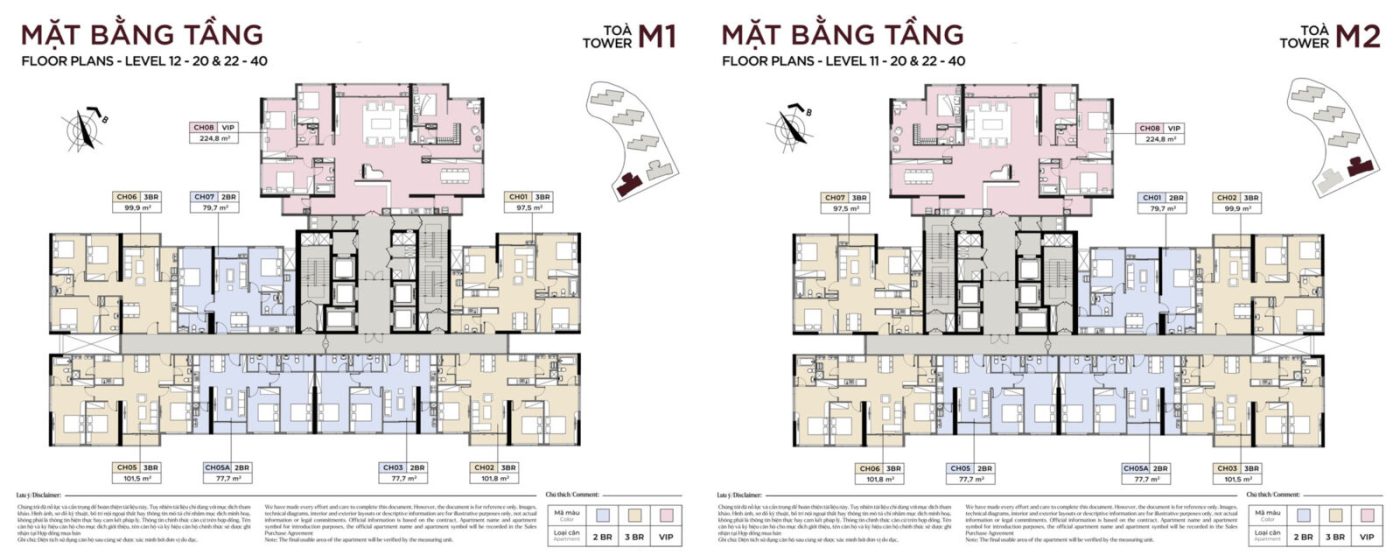 Mặt bằng dự án tầng 11-40